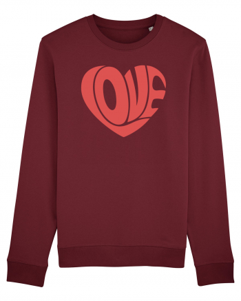 Retro Chic Valentine - Love in heart Burgundy