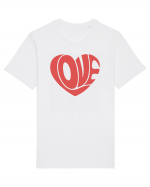 Retro Chic Valentine - Love in heart Tricou mânecă scurtă Unisex Rocker