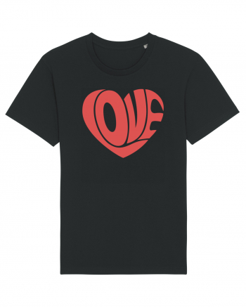 Retro Chic Valentine - Love in heart Black