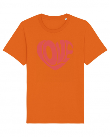 Retro Chic Valentine - Love in heart Bright Orange