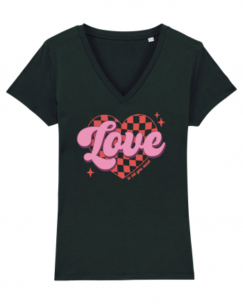 Retro Chic Valentine - Love is all you need Black