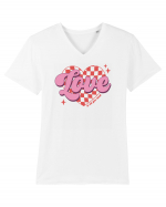 Retro Chic Valentine - Love is all you need Tricou mânecă scurtă guler V Bărbat Presenter