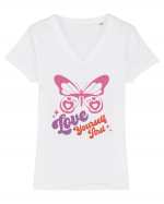 Retro Chic Valentine - Love yourself first Tricou mânecă scurtă guler V Damă Evoker