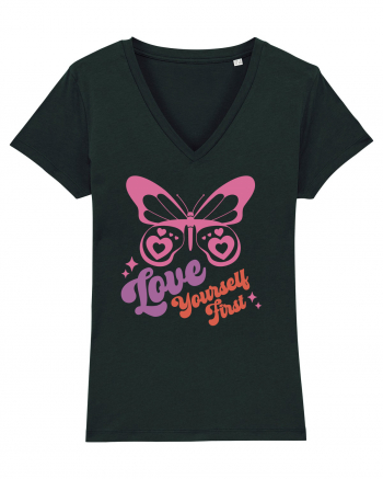 Retro Chic Valentine - Love yourself first Black