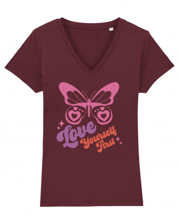 Retro Chic Valentine - Love yourself first Burgundy