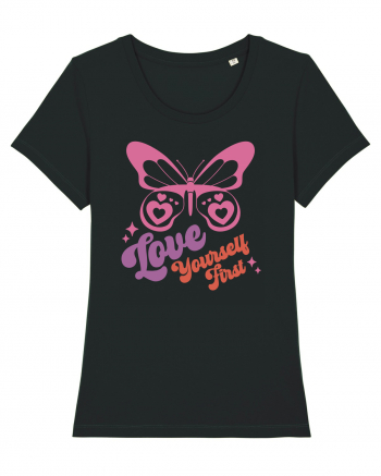 Retro Chic Valentine - Love yourself first Black