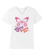 Retro Chic Valentine - Love yourself first Tricou mânecă scurtă guler V Bărbat Presenter