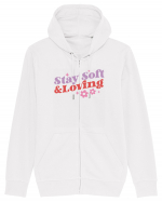 Retro Chic Valentine - Stay soft and loving Hanorac cu fermoar Unisex Connector