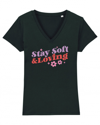 Retro Chic Valentine - Stay soft and loving Black