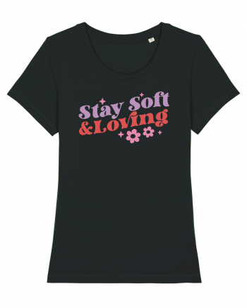 Retro Chic Valentine - Stay soft and loving Black