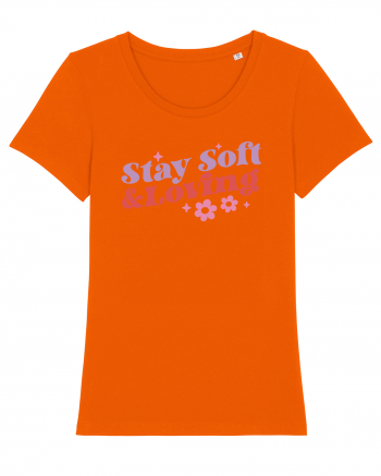 Retro Chic Valentine - Stay soft and loving Bright Orange