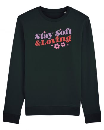 Retro Chic Valentine - Stay soft and loving Black