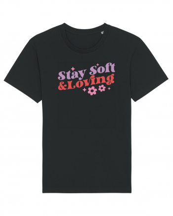 Retro Chic Valentine - Stay soft and loving Black