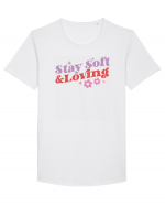 Retro Chic Valentine - Stay soft and loving Tricou mânecă scurtă guler larg Bărbat Skater