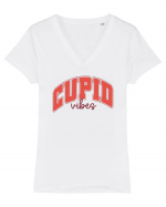 Retro Chic Valentine - Strong Cupid vibes Tricou mânecă scurtă guler V Damă Evoker