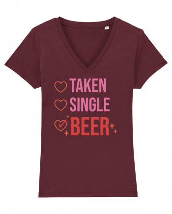 Retro Chic Valentine - Taken, single, beer Burgundy