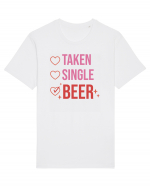 Retro Chic Valentine - Taken, single, beer Tricou mânecă scurtă Unisex Rocker