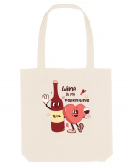 Retro Chic Valentine - Wine is my valentine Sacoșă textilă