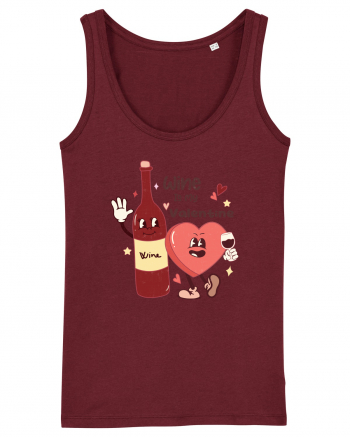 Retro Chic Valentine - Wine is my valentine Burgundy