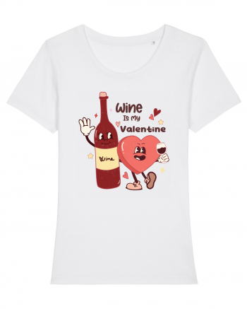 Retro Chic Valentine - Wine is my valentine White