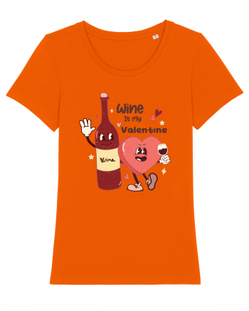 Retro Chic Valentine - Wine is my valentine Bright Orange