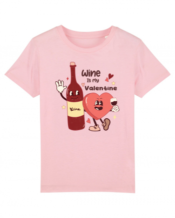 Retro Chic Valentine - Wine is my valentine Cotton Pink