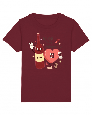 Retro Chic Valentine - Wine is my valentine Burgundy