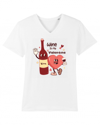 Retro Chic Valentine - Wine is my valentine White