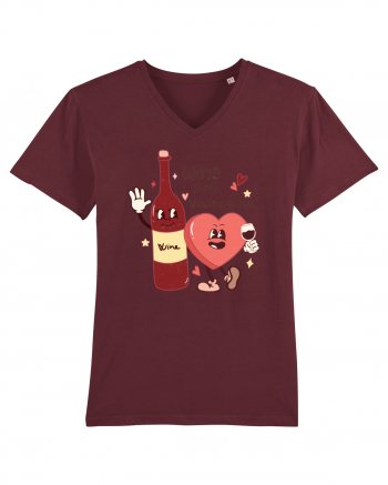 Retro Chic Valentine - Wine is my valentine Burgundy