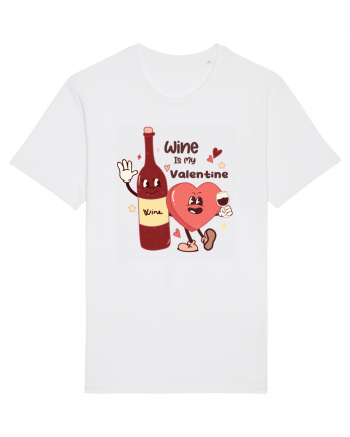 Retro Chic Valentine - Wine is my valentine White