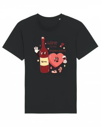 Retro Chic Valentine - Wine is my valentine Black