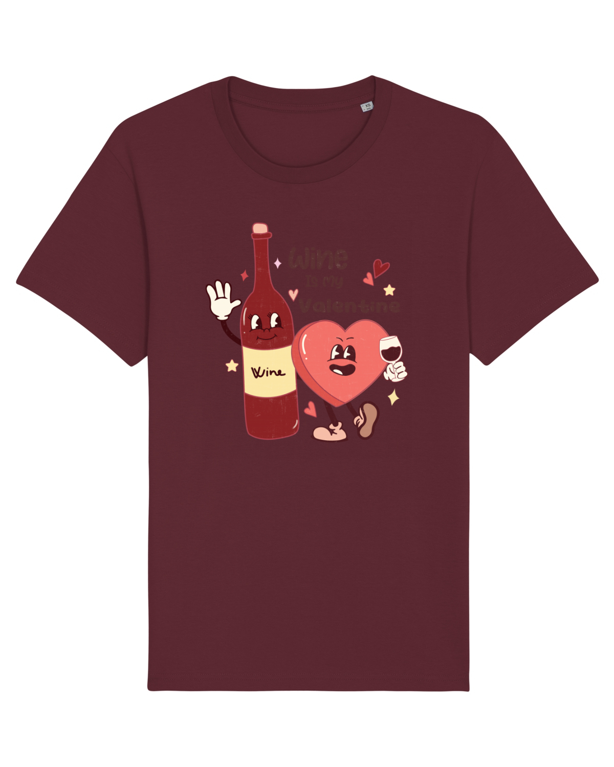 Tricou mânecă scurtă Unisex Rocker Burgundy