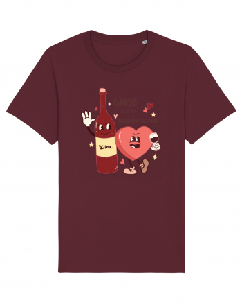 Retro Chic Valentine - Wine is my valentine Burgundy