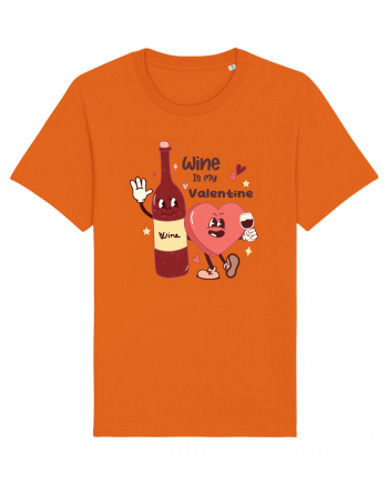 Retro Chic Valentine - Wine is my valentine Bright Orange