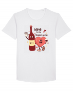 Retro Chic Valentine - Wine is my valentine Tricou mânecă scurtă guler larg Bărbat Skater