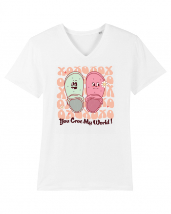 Retro Chic Valentine - You croc my world White