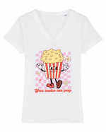 Retro Chic Valentine - You make me pop Tricou mânecă scurtă guler V Damă Evoker