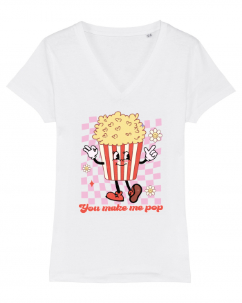 Retro Chic Valentine - You make me pop White