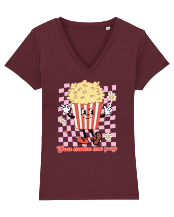 Retro Chic Valentine - You make me pop Burgundy