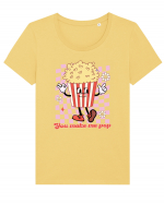 Retro Chic Valentine - You make me pop Tricou mânecă scurtă guler larg fitted Damă Expresser