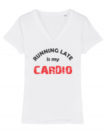 Cardio Tricou mânecă scurtă guler V Damă Evoker