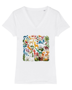 Universul Animalelor  Tricou mânecă scurtă guler V Damă Evoker