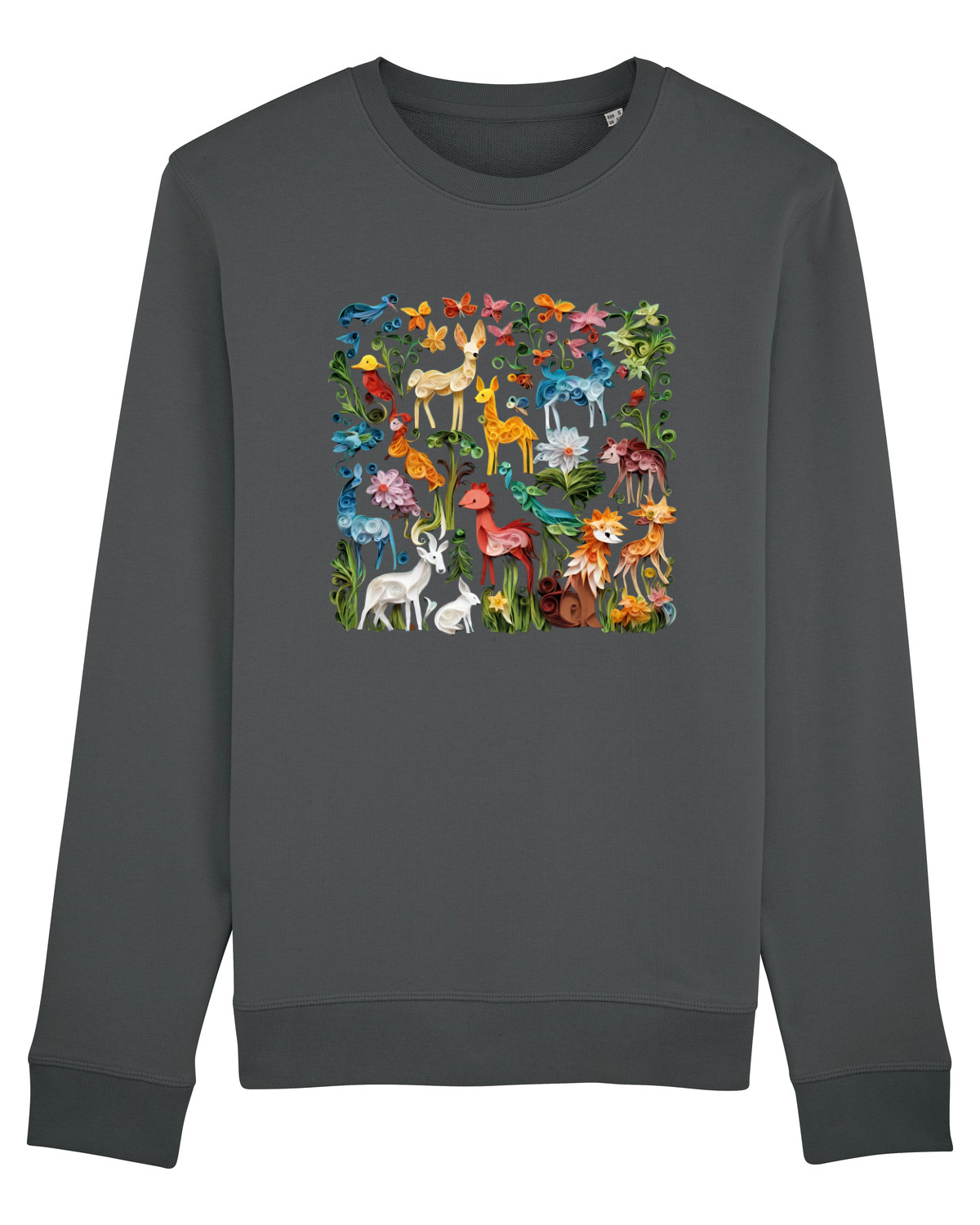 Bluză mânecă lungă Unisex Rise Anthracite