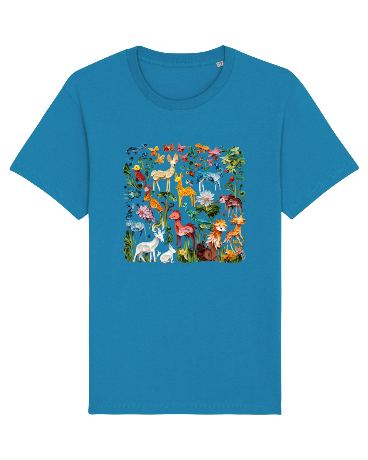 Tricou mânecă scurtă Unisex Rocker Azur