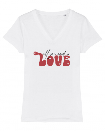 de dragoste in stil retro vintage - All You Need Is Love White