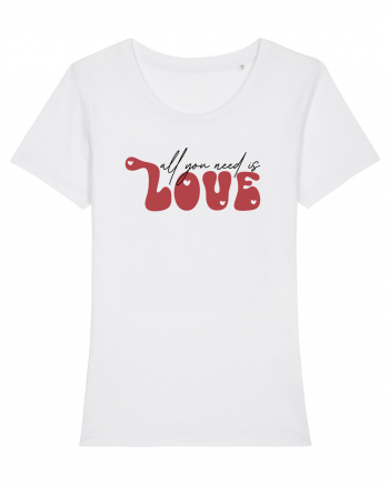 de dragoste in stil retro vintage - All You Need Is Love White