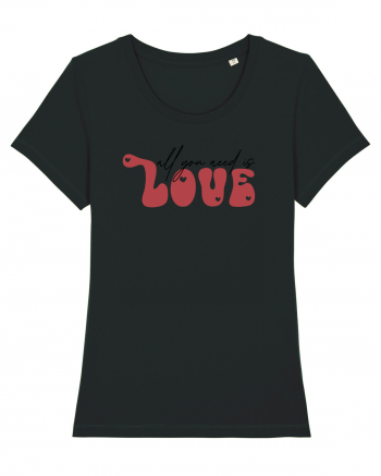 de dragoste in stil retro vintage - All You Need Is Love Black