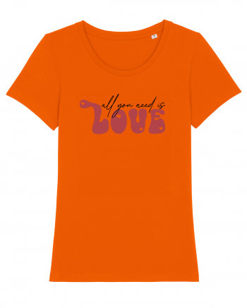 de dragoste in stil retro vintage - All You Need Is Love Bright Orange