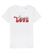 de dragoste in stil retro vintage - All You Need Is Love Tricou mânecă scurtă  Copii Mini Creator