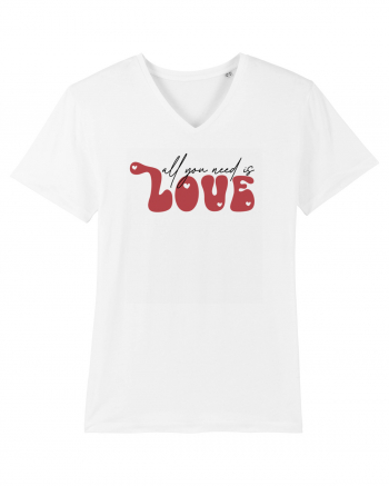 de dragoste in stil retro vintage - All You Need Is Love White